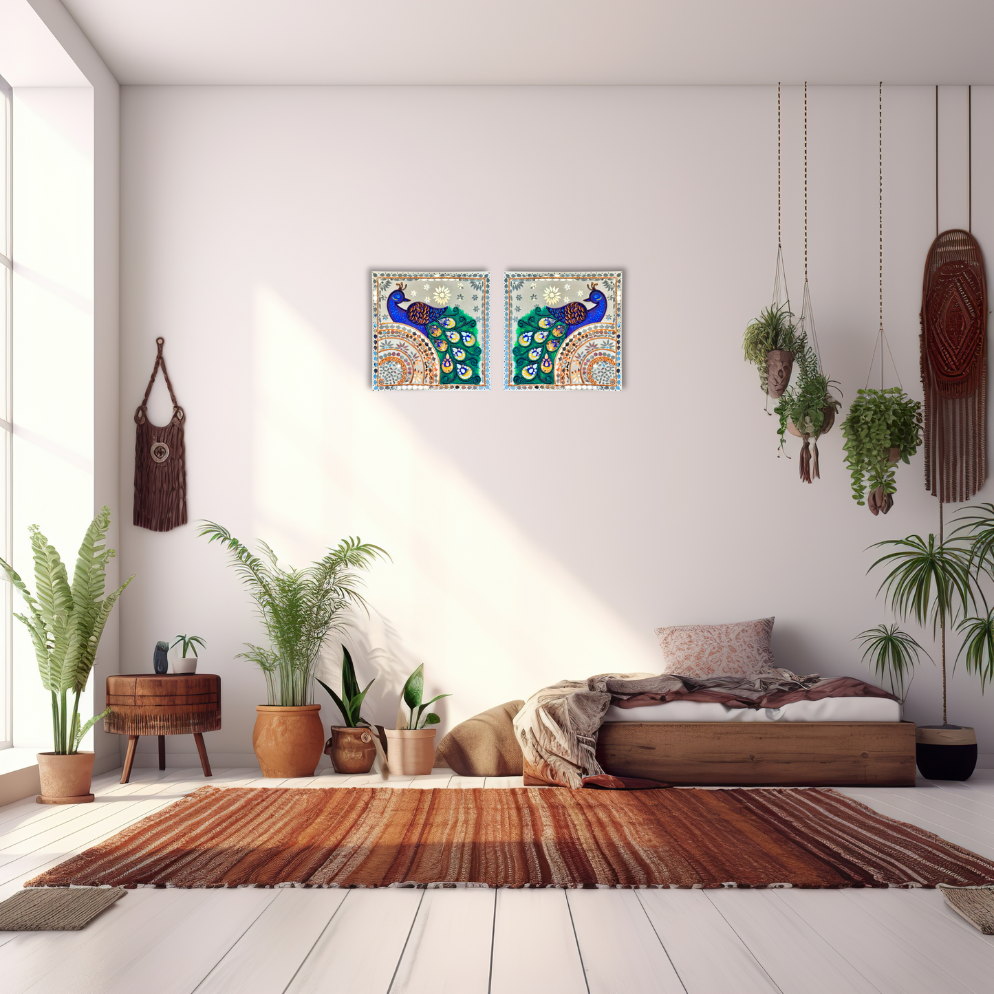 Peacock 12x13" Inch - Lippan Wall Art