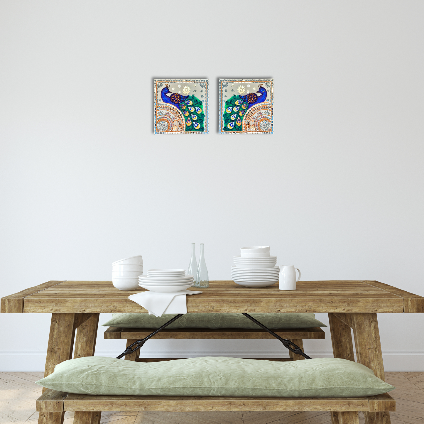 Peacock 12x13" Inch - Lippan Wall Art
