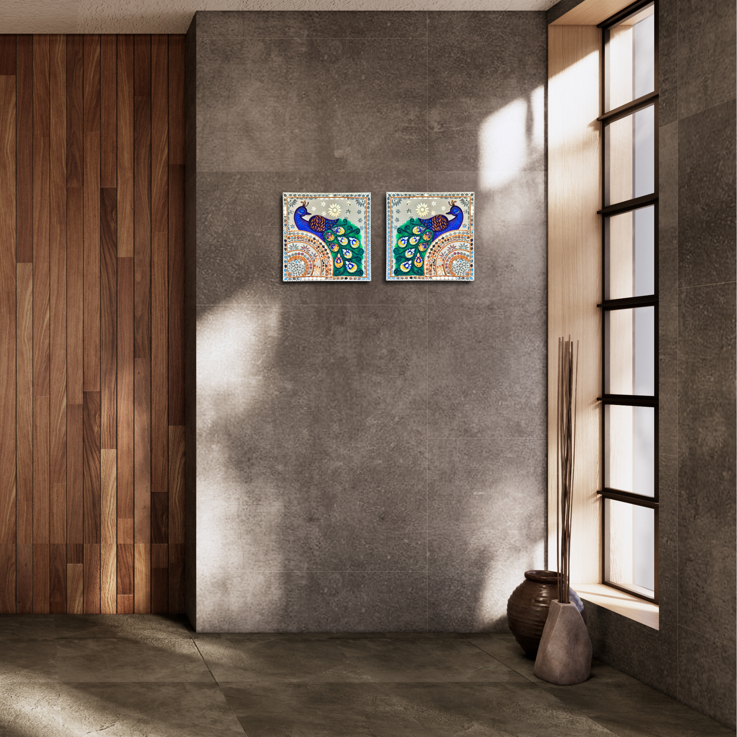 Peacock 12x13" Inch - Lippan Wall Art