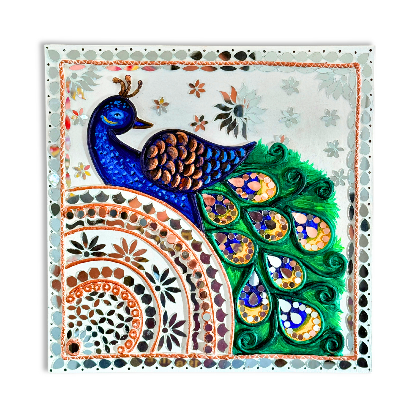 Peacock 12x13" Inch - Lippan Wall Art