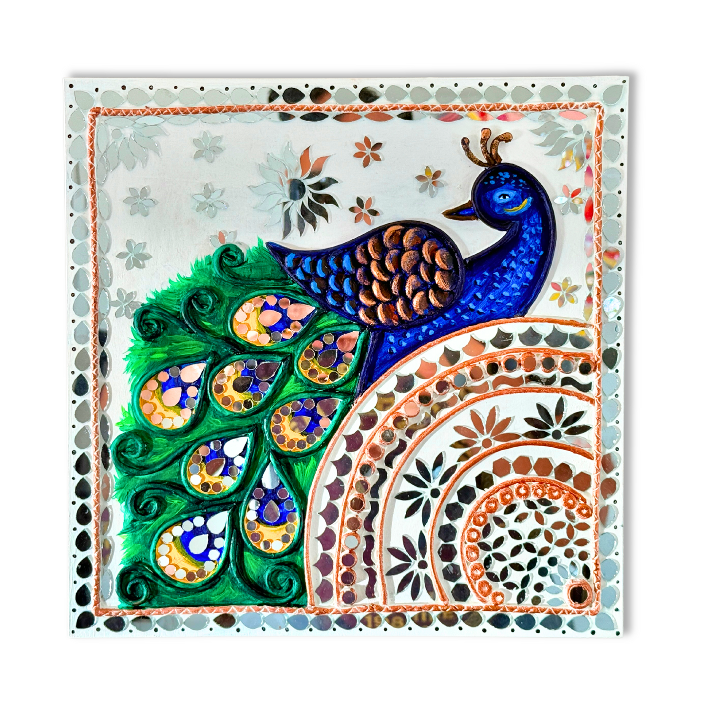 Peacock 12x13" Inch - Lippan Wall Art
