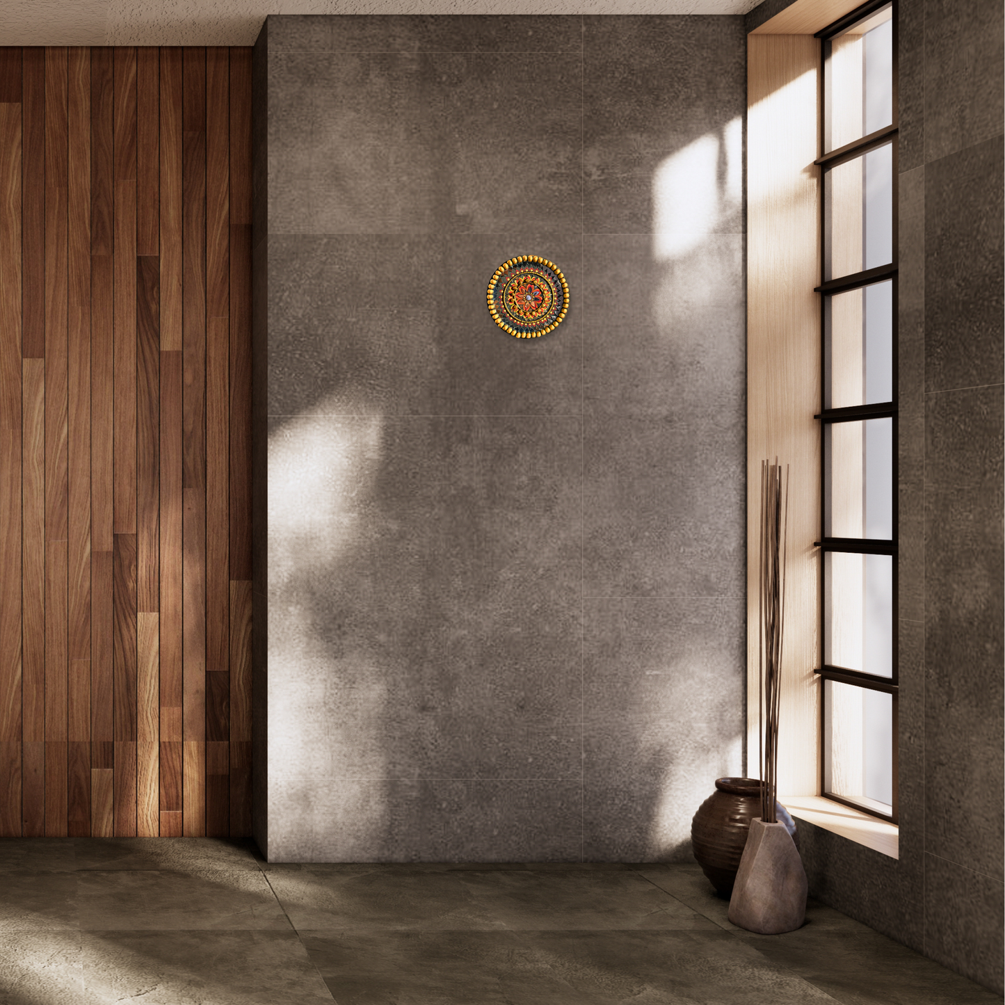 Lippan Mirror Mandala - Black-Gold - Circle 9" Inch Wall Art