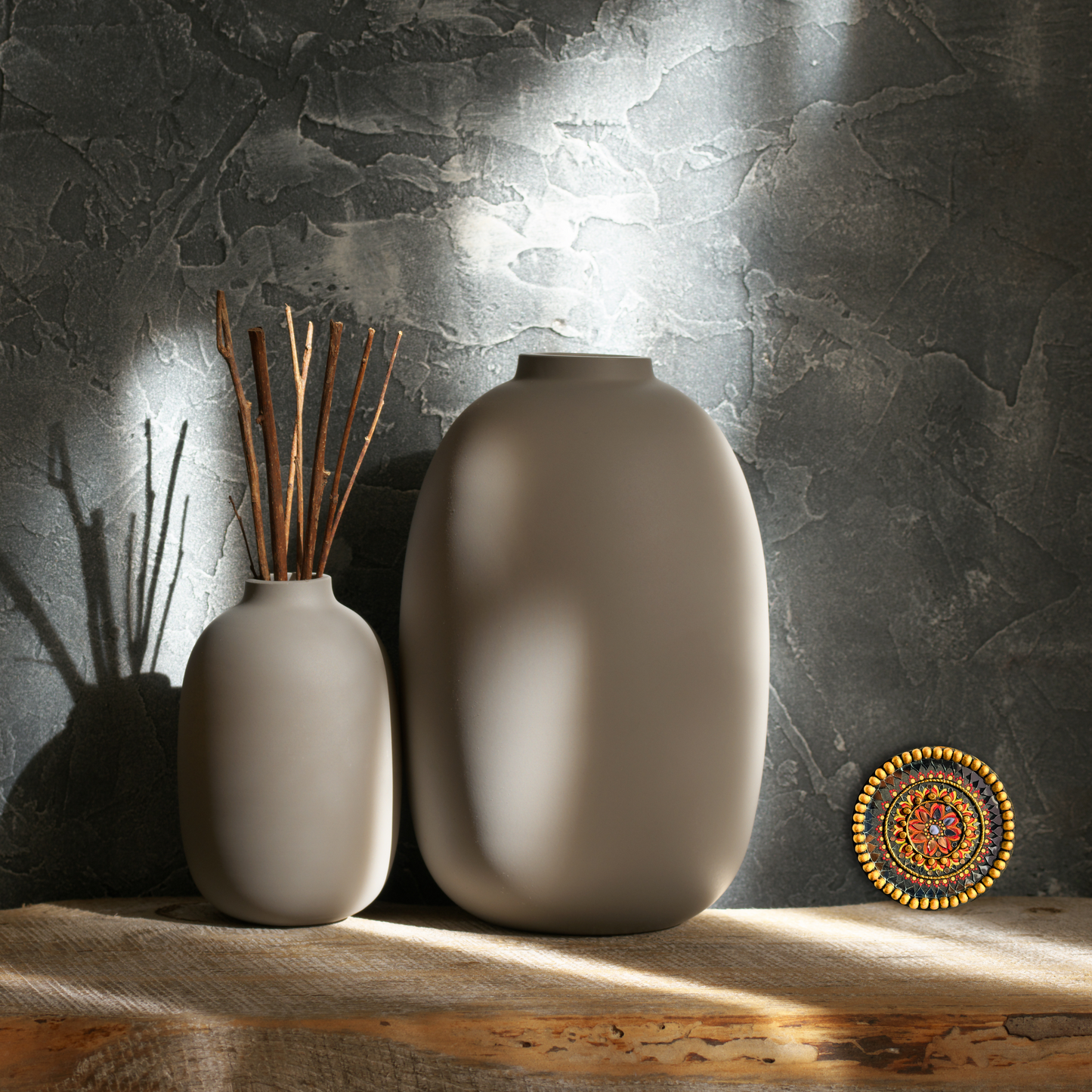 Lippan Mirror Mandala - Black-Gold - Circle 9" Inch Wall Art