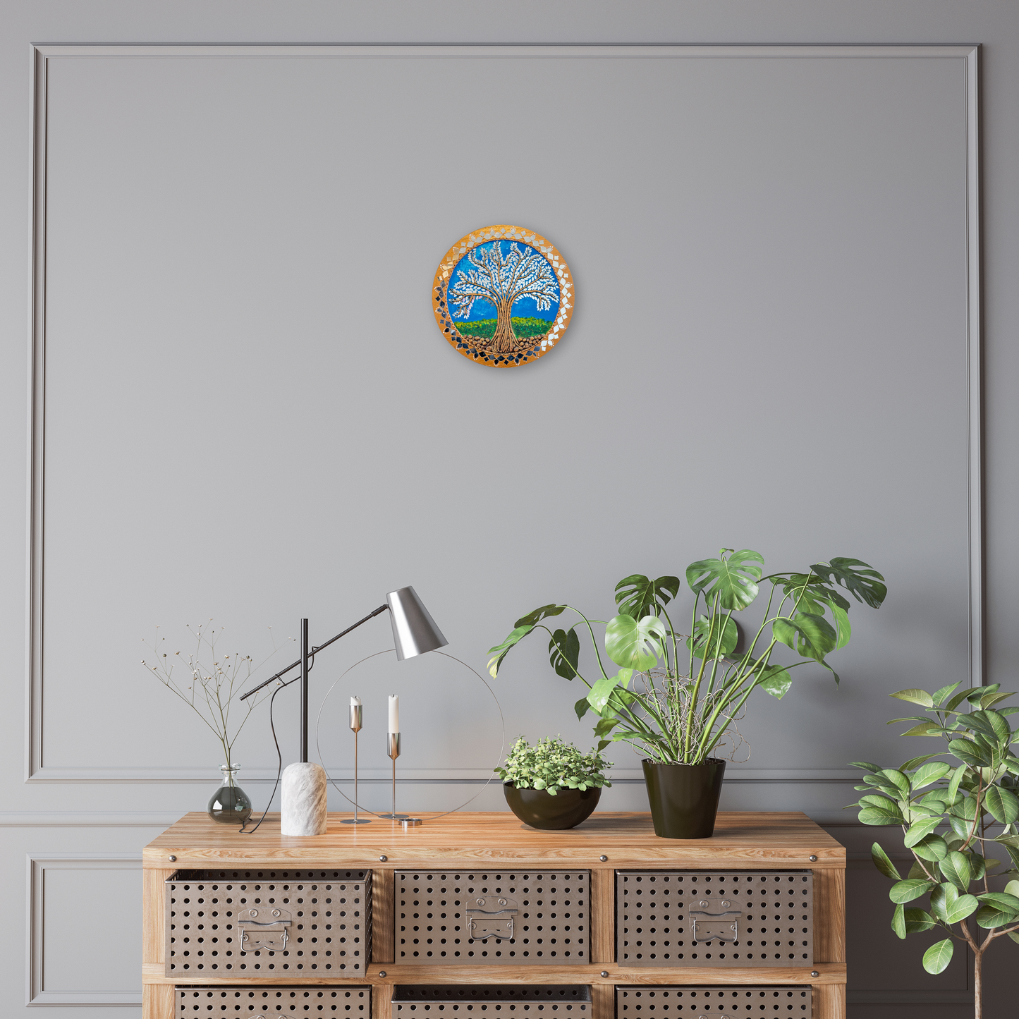 Lippan Tree Circle 12" Inch Wall Art