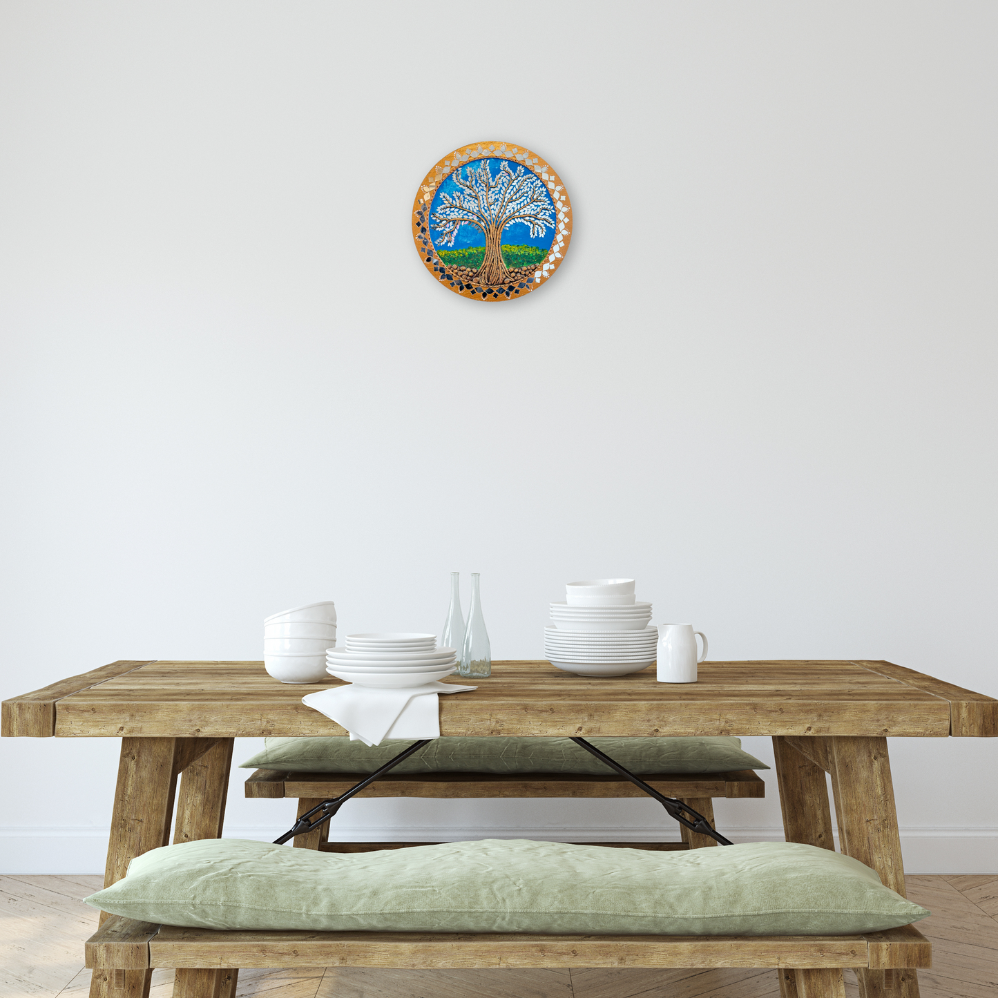 Lippan Tree Circle 12" Inch Wall Art