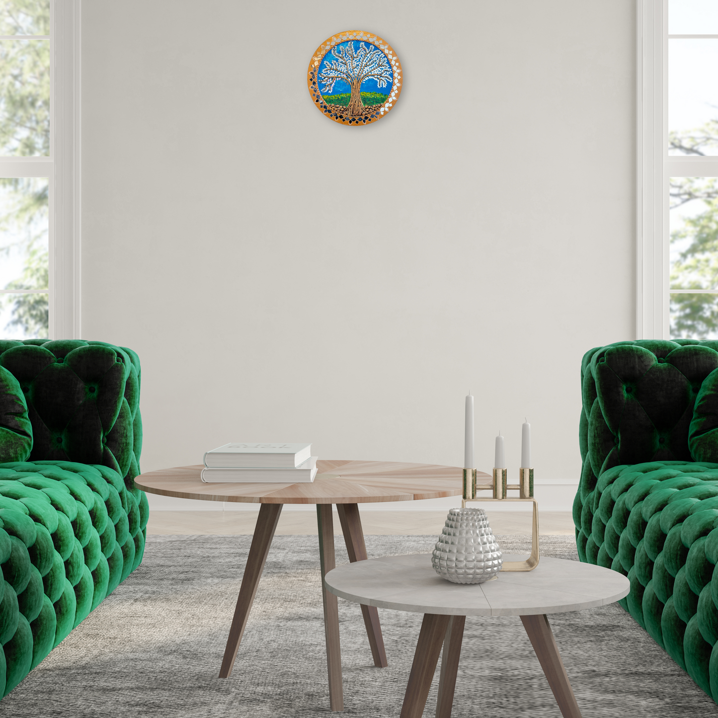 Lippan Tree Circle 12" Inch Wall Art